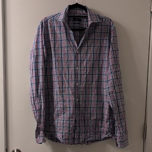 Hugo Boss Multicolor Plaid Button-Down Shirt